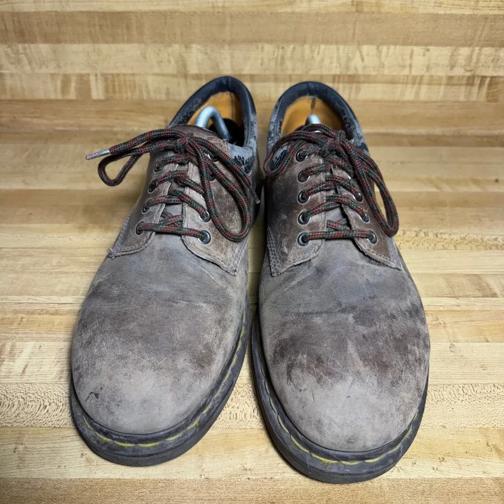 Dr. Martens men's size US 12 Brown Leather Padded Collar Oxford Shoes11849 GV04N